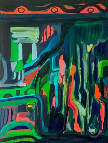 Original Abstract Expressionism Fantasy Painting by Marc Aaron Hyman