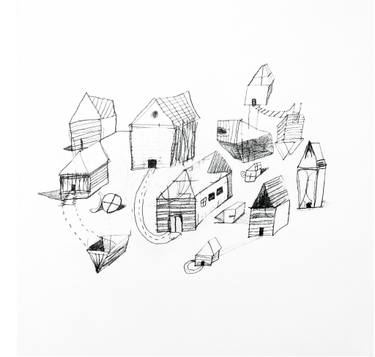 Original Abstract Home Drawings by Shelton Walsmith