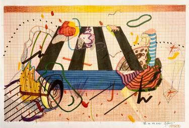 Original Fine Art Abstract Drawings by Edith Torony