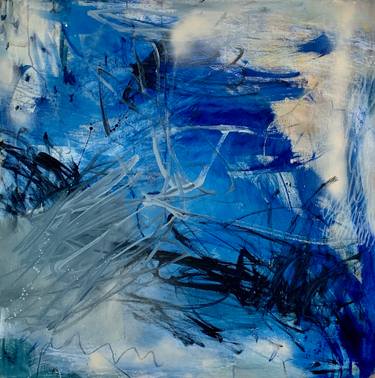Original Abstract Expressionism Abstract Mixed Media by Claudia Grutke