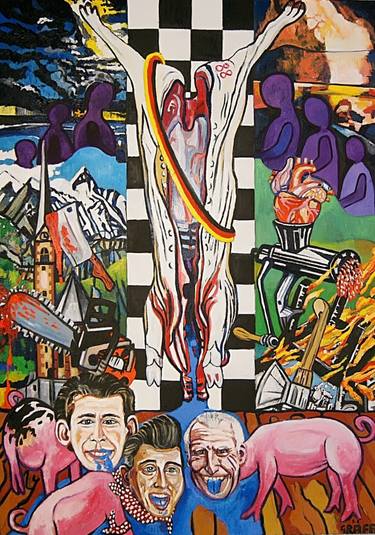 Original Expressionism Political Painting by Matthias Laurenz Gräff