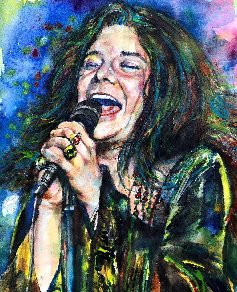 Janis Joplin art by Hantamrata Wall Art