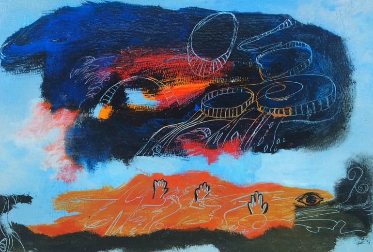 Original Abstract Expressionism Abstract Paintings by Michele Tragakiss