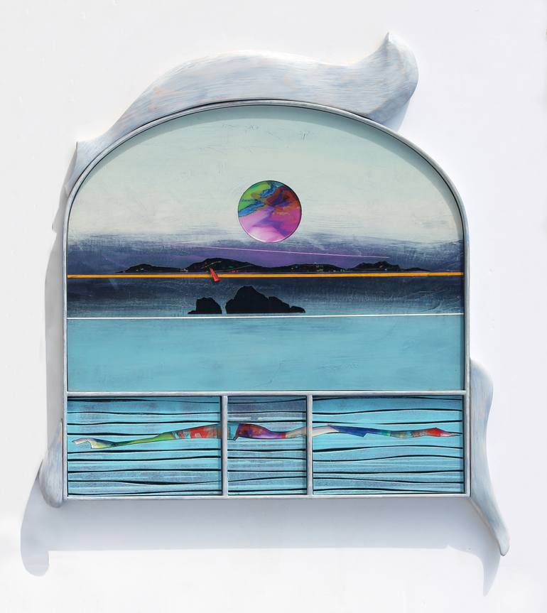 Original Abstract Expressionism Beach Sculpture by Benito Salmerón