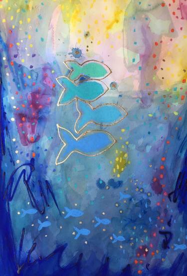 Original Abstract Beach Paintings by Joyce Dunn