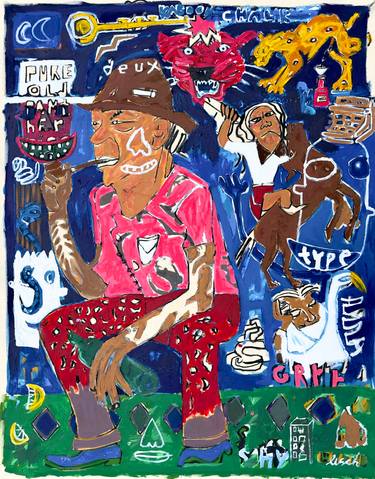 Original Figurative Abstract Paintings by Jonas Fisch