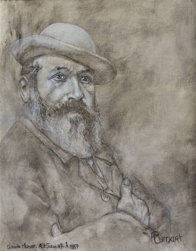 Claude Monet portrait Painting by François Plumart | Saatchi Art ...