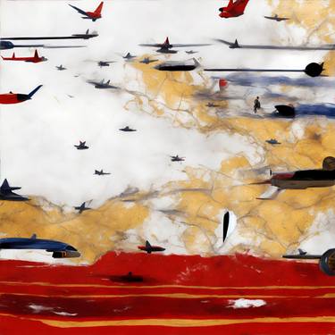Original Surrealism Aeroplane Digital by Newton Scheufler