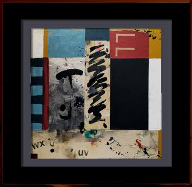 Original Conceptual Calligraphy Collage by Newton Scheufler