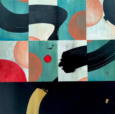 Original Abstract Calligraphy Paintings by Newton Scheufler