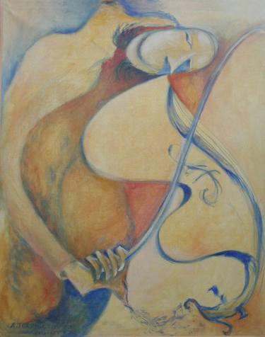 Original Abstract Expressionism Music Painting by Jelila Jelila