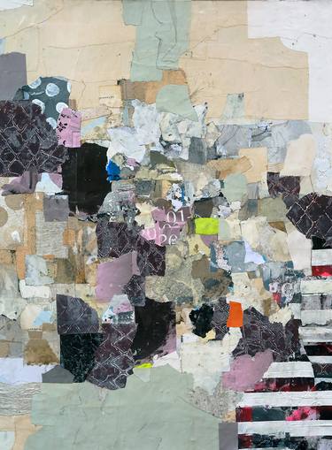 Original Abstract Expressionism Abstract Collage by Jeroen Blok