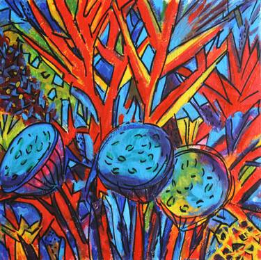 Original Abstract Expressionism Floral Paintings by Svetlana Samovarova