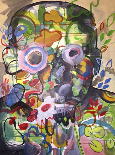 Original Abstract Portrait Painting by Michael Furr