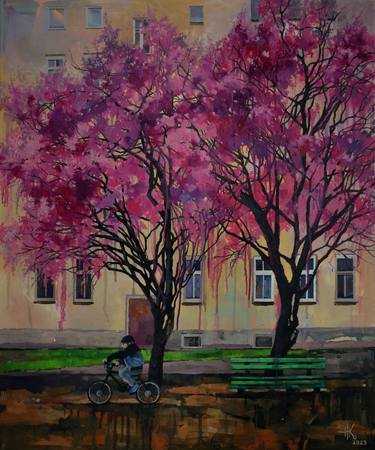 Original Abstract Expressionism Tree Paintings by Zhanna Kondratenko