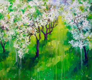 Original Abstract Expressionism Nature Painting by Zhanna Kondratenko