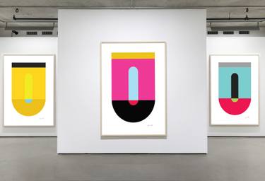 Original Abstract Expressionism Geometric Paintings by Jaime Domínguez