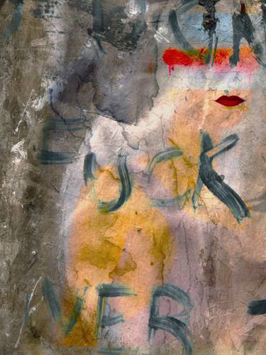 Original Abstract Love Mixed Media by Andrew Agostino