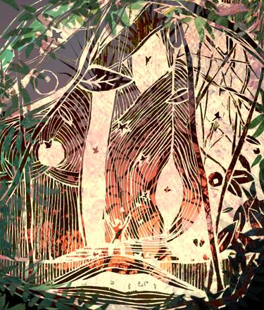 Original Surrealism Nature Mixed Media by Aurélie Tbd