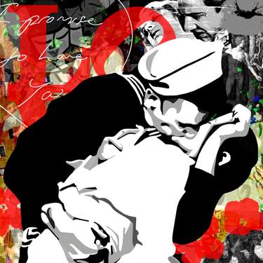 Original Modern Love Mixed Media by Annejole Jacobs - De Jongh