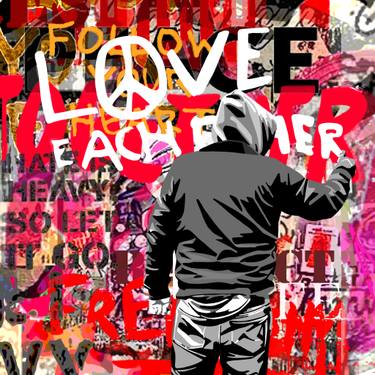 Original Pop Art Graffiti Mixed Media by Annejole Jacobs - De Jongh