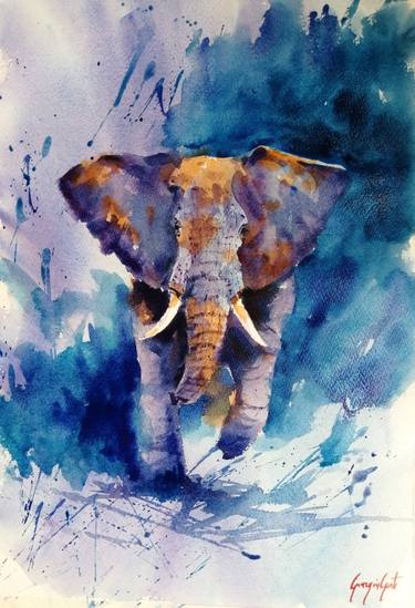 Original Impressionism Animal Painting by Giorgio Gosti