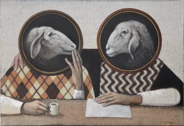 Original Figurative Animal Paintings by Migle Kosinskaite