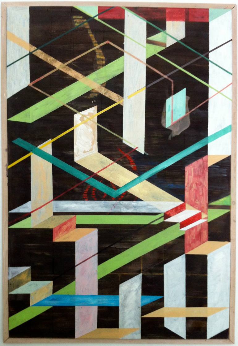 Original Abstract Architecture Paintings by Jadranko Rebec