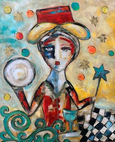 Original Abstract Expressionism Abstract Mixed Media by Paulina Beyer
