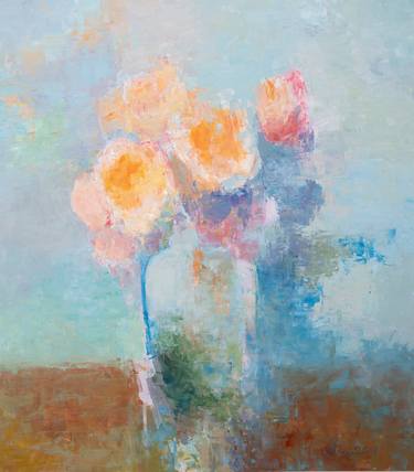 Original Contemporary Love Painting by Elena Zolotnitsky