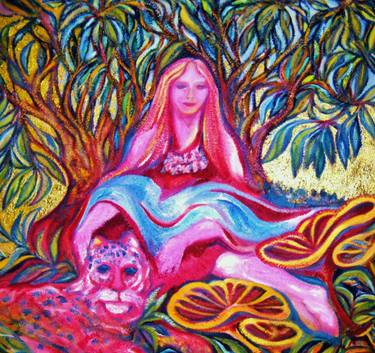Original Art Deco Fantasy Painting by Gunter Hortz