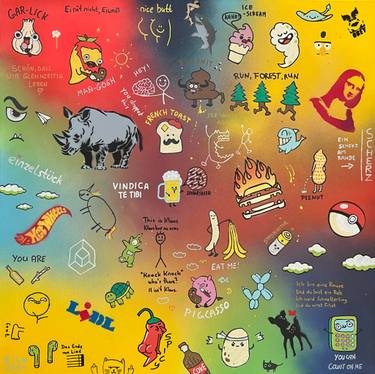 Original Contemporary Cartoon Painting by Daniel Eich