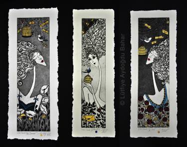 Original Conceptual Women Printmaking by Lutfiye Aydogdu Bahar