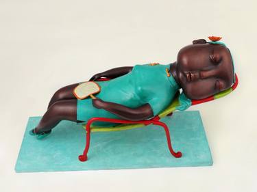 Original Art Deco Pop Culture/Celebrity Sculpture by Jiahui Wu