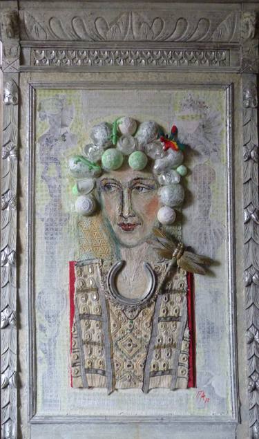 Original Contemporary Portrait Mixed Media by Pelagia Angelopoulou