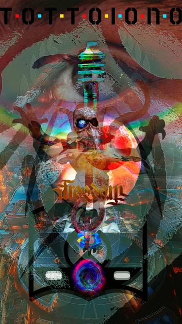 Original Conceptual Time Mixed Media by Bohdan Rodyuk Chekan Von Miller