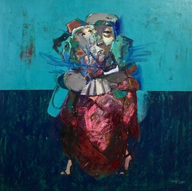 Original Abstract Expressionism Abstract Painting by Amer Ali