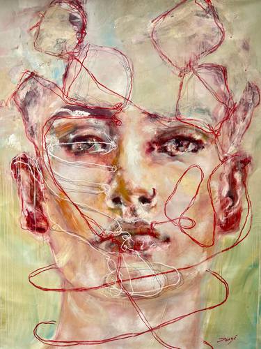 Original Abstract Expressionism Women Painting by Sabine Danze