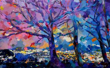 Original Expressionism Tree Paintings by Miriam Montenegro