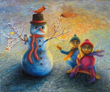 Original Contemporary Kids Painting by Stefan Silvestru