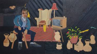 Original Cubism Mortality Painting by Matija  HajdarhodžIć