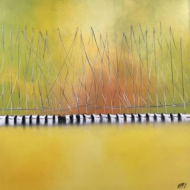 Original Abstract Boat Paintings by Olivier Messas