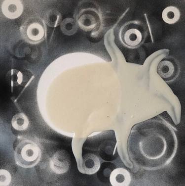 Original Abstract Time Mixed Media by Jesus  Antonio Mata