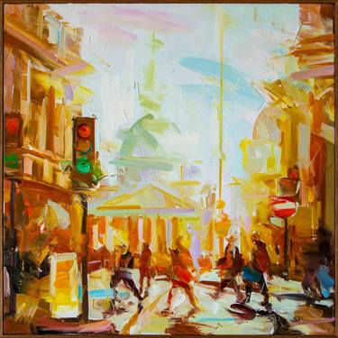 Original Contemporary Cities Painting by Paul Wright