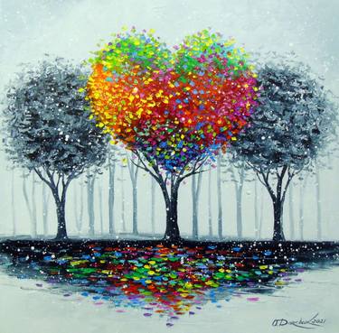 Original Abstract Tree Paintings by Olha Darchuk
