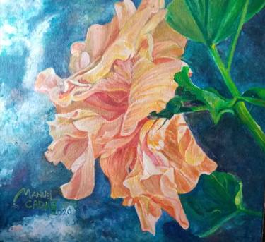 Original Realism Floral Painting by Manuel Cadag
