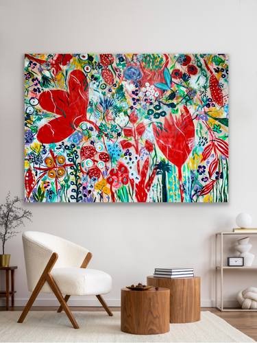 Original Abstract Expressionism Abstract Painting by Veronica Vilsan
