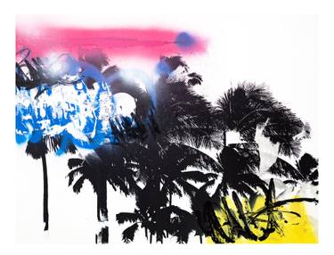 Original Abstract Beach Mixed Media by Carson James