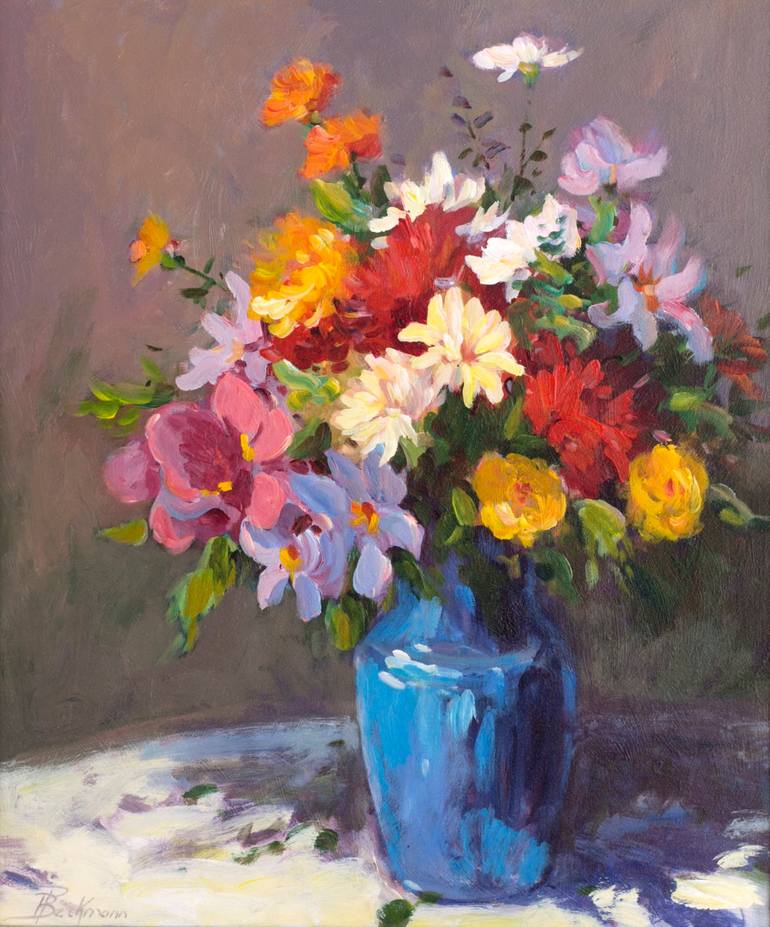 Print of Impressionism Floral Paintings by Helmut Pete Beckmann