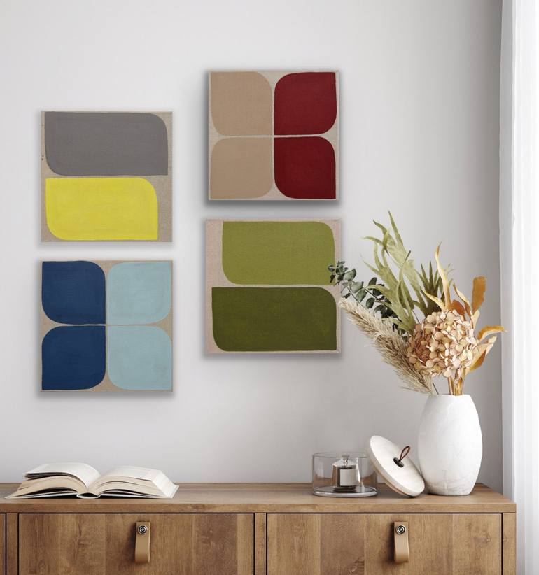 Original Geometric Abstract Paintings by Astrid Stoeppel